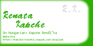 renata kapche business card